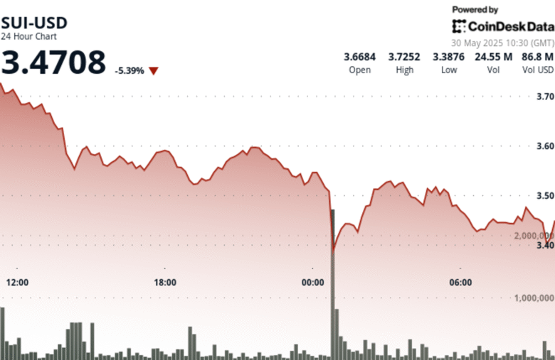 SUI Plunges 9% Amid Flash Crash and Extraordinary Selling Volume