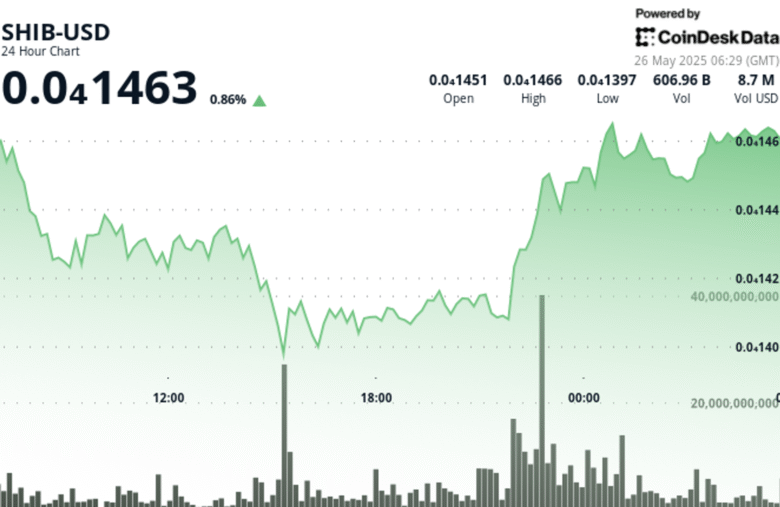 SHIB Surges 5% After Mid-Day Dip, Defying Economic Tensions