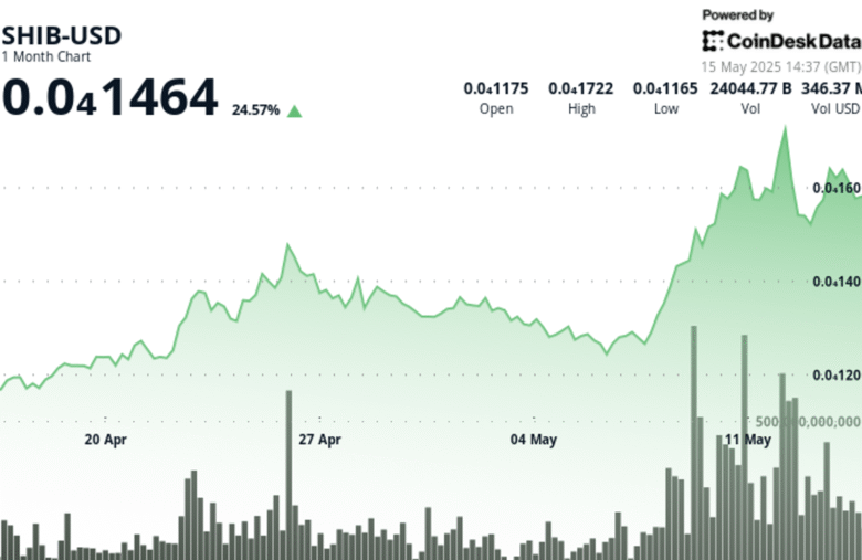 Shiba Inu (SHIB) Price Drops 7% in 24 Hours but Remains Up 25% Over the Past Month